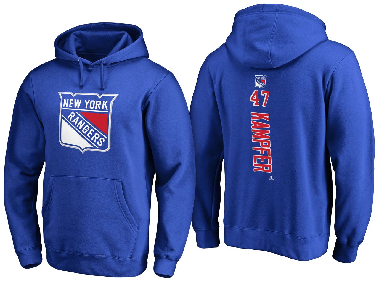 NHL Men New York Rangers 47 Kampfer blue Adidas Hoodie